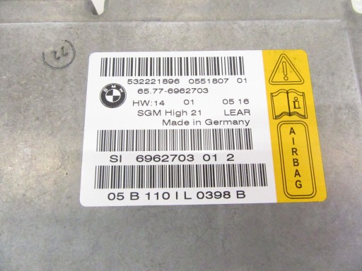 Module gateway Airbag Airbag BMW 5 e60 e61 e63 6962703