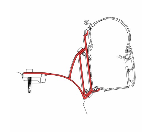 DO9103104118 - Адаптер для тента T5 / T6 Transporter Multivan 2шт