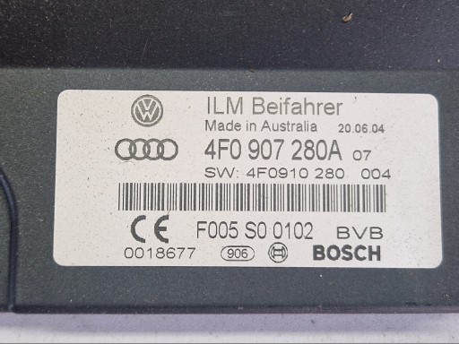 AUDI A6 C6 A6C6 Module Unité de contrôle 4F0907280A
