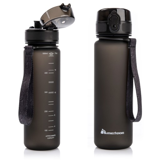 Пляшка для води Meteor 500 мл чорна