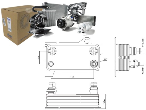 90863 - Масляный радиатор MERCEDES C T-MODEL S205 C W205 E W213 GLC C253 GLC