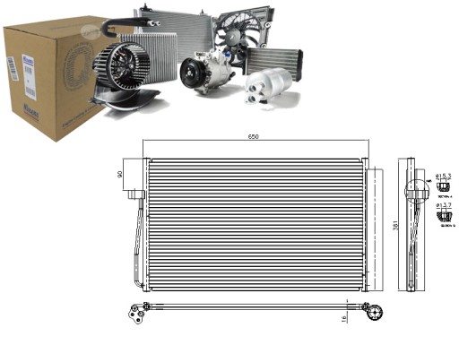 94747 - Конденсатор кондиціонера BMW 5 (E60) 5 (E61) 6 (E63)