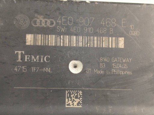 modul GATEWAY 4E0907468E AUDI A8 D3