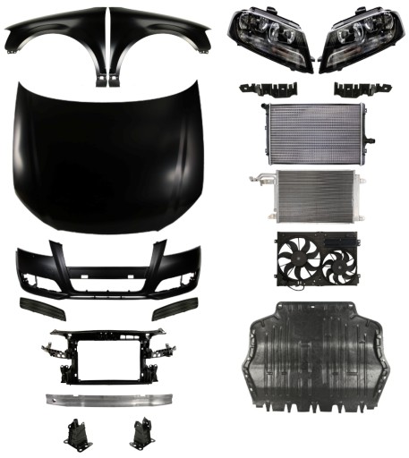 5 - Audi A3 8P 08-12 Манекен капота ременя бампера