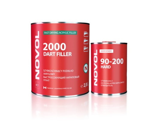 Акриловый праймер белый Novol Dart Filler 2000 3,5 л