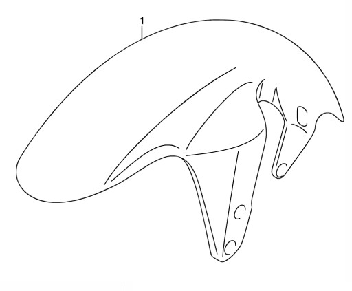5311148g00yvb - брызговик передний Suzuki Vzr 1800 Intruder