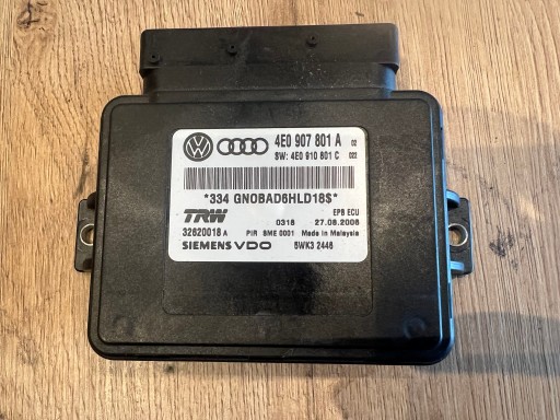 Контролер ручного гальма модуль audi a8 d3 4e0907801a 4e0910801c