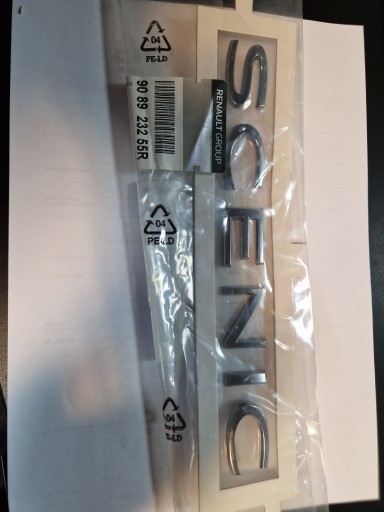 RENAULT SCENIC IV GRAND SCENIC НАДПИСЬ НА ЗАДНЕМ КАПОТЕ 908923255R НОВЫЙ OE