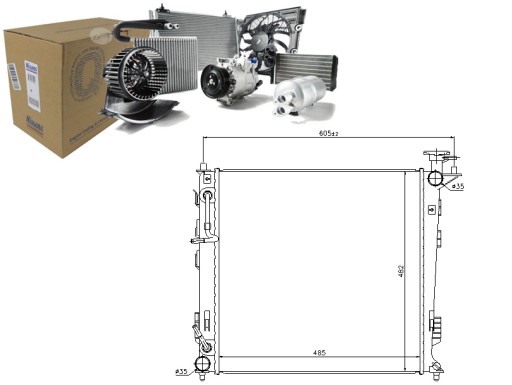 NIS67516/RS7 - РАДІАТОР ДВИГУНА NISSENS NIS, 67516