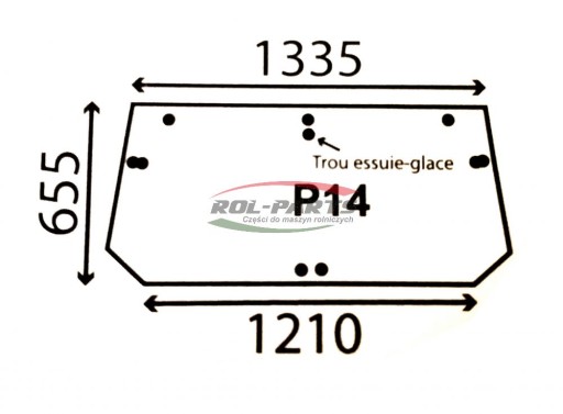 134671062, 134671092 - ЗАДНЕЕ СТЕКЛО CASE CS, ПРОЗРАЧНОЕ