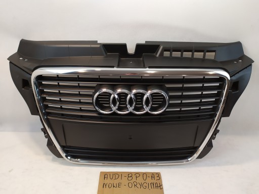 8P0853651M - AUDI A3 8P LIFT решітка ОРИГ.МАТОВА ЧОРНА