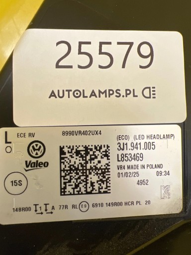light left VW Passat B9 Full Led 3J1941005