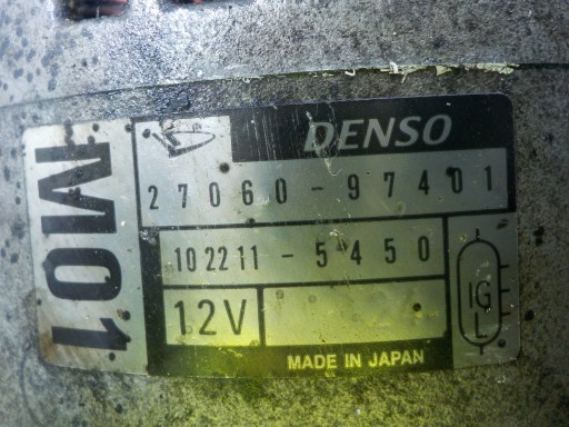 DAIHATSU TERIOS 1.3 16V B eredeti generátor 27060-97401