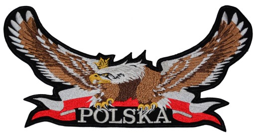 Орел польский флаг XL патч термо клей