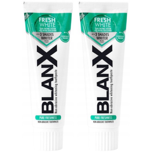 Bieliaca zubná pasta BlanX Fresh White Mätová 75ml 2ks