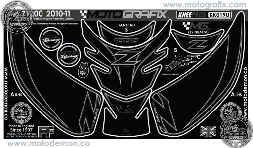 TANKPAD и боковой шпон KAWASAKI Z1000 2010-2013