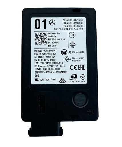 Задний радар oe mercedes amg gt r купе w190 a190 w190 gts gtc a0009051609