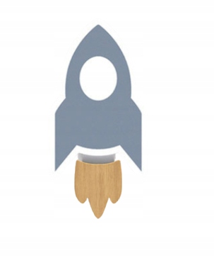 ДИТЯЧИЙ 3D LED ЛАМПА НАСТІННИЙ СВІТИЛЬНИК BLACK ROCKET