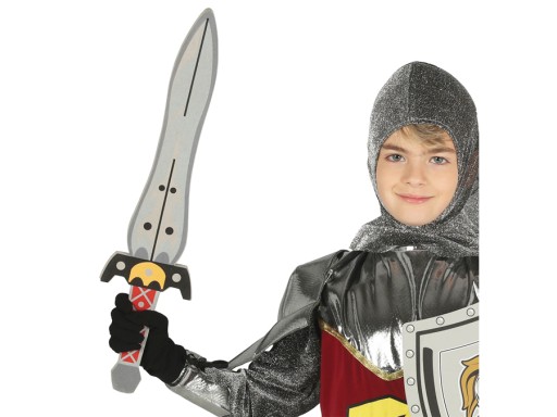 Лицарський меч, лицарський костюм, срібна піна