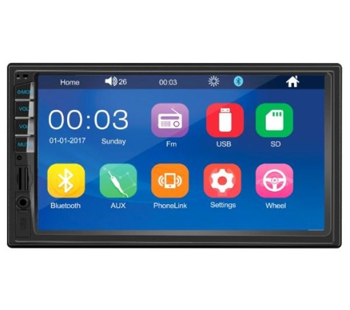 Головное устройство в одиночку. 2din Vordon HT-800 Джерси BT