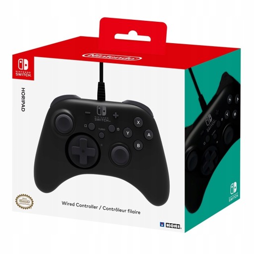 Pad Przewodowy Hori Horipad Nintendo Switch Czarny Turbo D-Pad