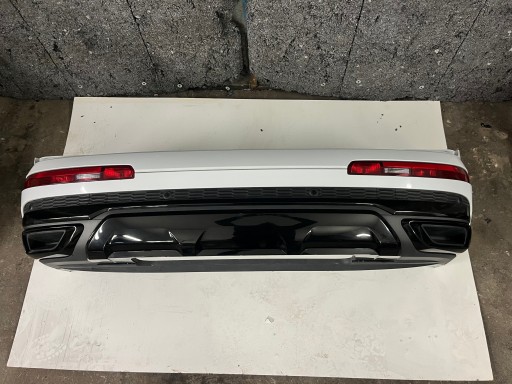 4M0945076 4M0945075 - Задний бампер задний audi q7 lift 4m s-line полная разборка ls9r white