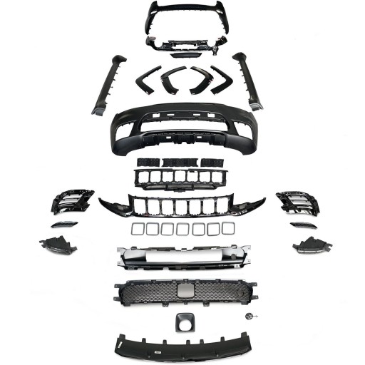 TRACKHAWK Накладки на пороги переднего и заднего бампера со светодиодными фонарями GRAND CHEROKEE 2014-2021