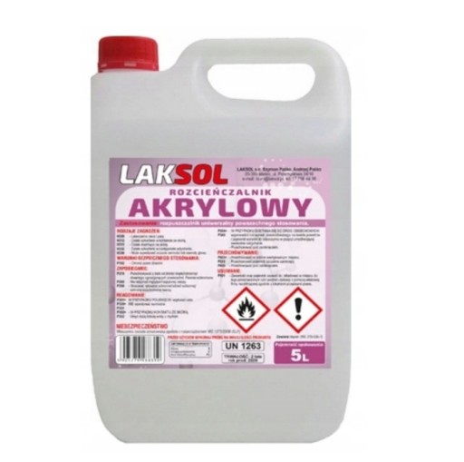 РОЗРІБНЮВАЧ ЛАКСОЛ, РОЗЧИННИК АКРИЛУ 5л
