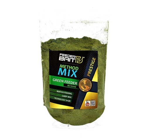 Годівниця Feeder Bait, поплавкова і грунтова прикормка, 0,8 кг Method Mix Green Feeder