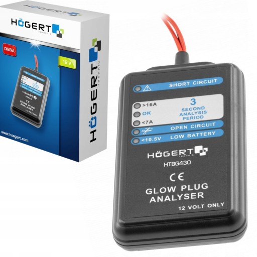 HOGERT HT8G430 ТЕСТЕР СВЕЧ НА ЗАПАЛ 12 В постоянного тока