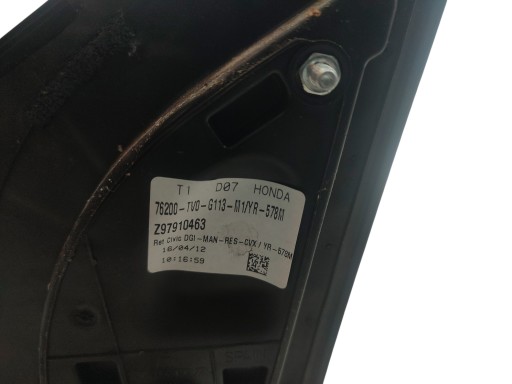 SPECCHIETTO RETROVISORE Destro HONDA CIVIC IX 7 PIN colore YR578M EUROPA Z97910463