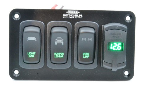 DXS3-VOL-2USB - Панель управления carling 3x красный вольтметр