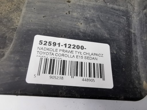 podblatník pravé záď zástěrka TOYOTA COROLLA E15 SEDAN 52591-12200