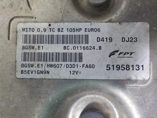 ALFA ROMEO computer control unit 51958131 8GSW.E1