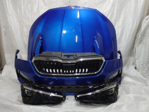 SKODA SCALA ПЕРЕДНИЙ КАПОТ БАМПЕР ЛАМПИ РЕМЕНЬ КРИЛА