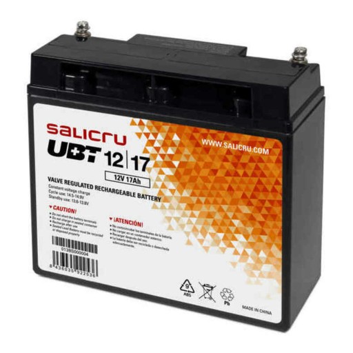 Salicru ubt акумулятор 12/17 необслуговуваний 17ah 12v agm для аварійних джерел живлення