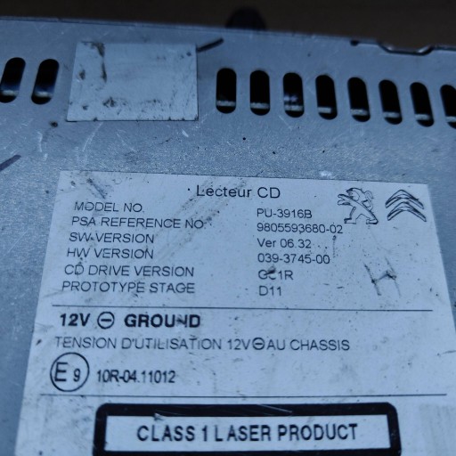 Stacja multimedialna Citroen C4 II 9805593680