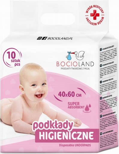 Bocioland пеленальний столик в простирадлах 60 см х 40 см 10 шт.