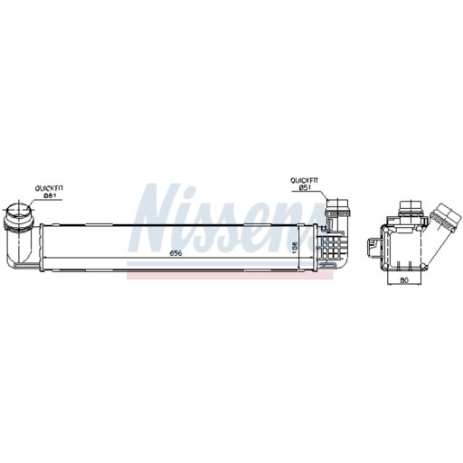 NISSENS 96546 ВОЗДУШНЫЙ ОХЛАДИТЕЛЬ