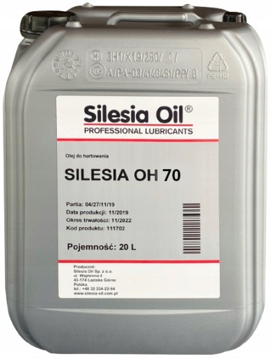 ЗАКАЛОЧНОЕ масло Silesia OH70 20L