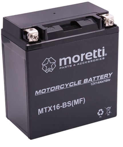 Akumulator YTX16 Moretti Agm MTX16-BS 12V 14Ah