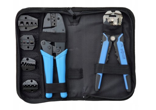 ОБЖИМНОЙ ИНСТРУМЕНТ + ИНСТРУМЕНТ ДЛЯ ЗАЧИСТКИ ПРОВОДОВ+5 ШТАМПОВ