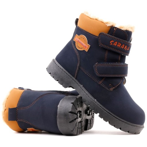 ЗИМОВІ УТЕПЛЕНІ ЧОБОТИНКИ ДЛЯ ХЛОПЧИКІВ, розмір 32, сині