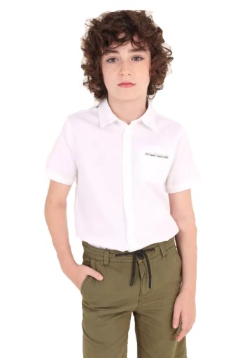 Дитяча сорочка Mayoral розмір 158 короткий рукав біла