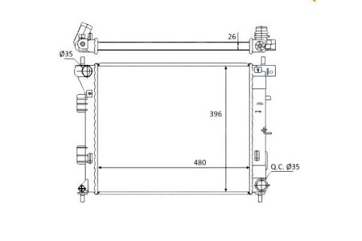 58522/NRF - Радиатор nrf hyundai i30 1.6 crdi 11-2011-