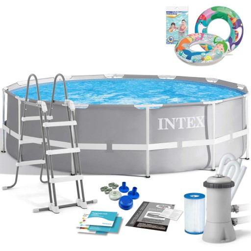 Круглий каркасний басейн Intex 366 х 366 см