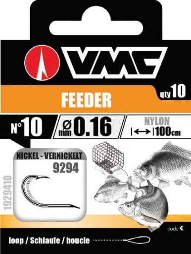 Грунтовники, з поводком, шипами VMC Feeder NI 10 шт.