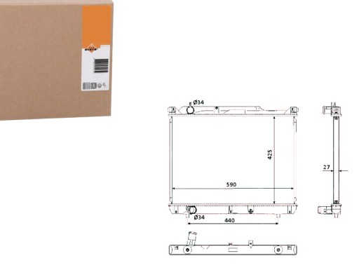 NRF53916/RS7 - РАДИАТОР ДВИГАТЕЛЯ NRF NRF, 53916