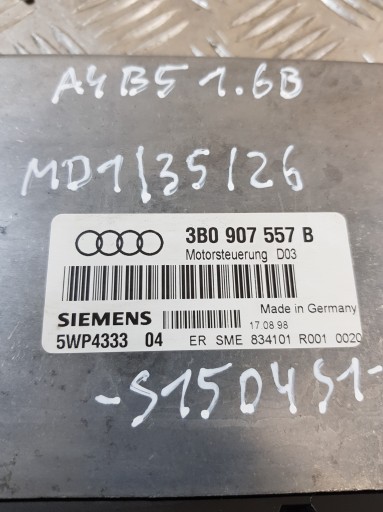 control unit of the engine 3B0907557B AUDI A4 B5 1.6B 98R- EUROPA