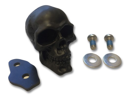 02-086B - МЕТАЛЛИЧЕСКИЙ ОРНАМЕНТ ЧЕРЕП ЧЕРНЫЙ СТАРАЯ ШКОЛА